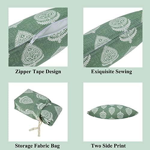 FUNHOME Outdoor Pillow Covers Pack of 2 18x18 Inch Fair Green