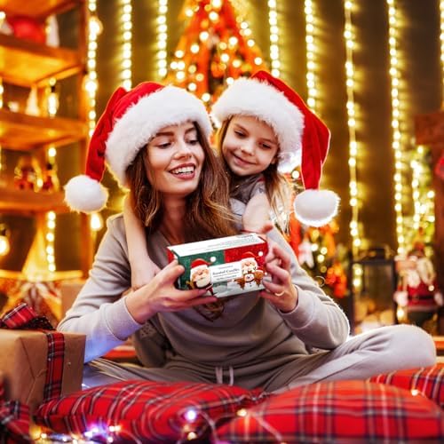 Set of 2 Soy Wax Aromatherapy Candles with Festive Design