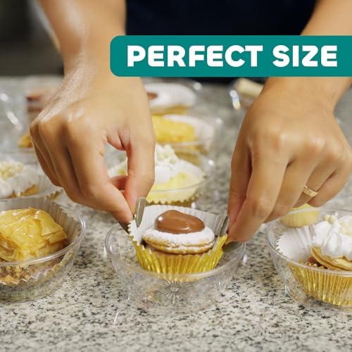 JoyServe Clear Mini Plastic Bowls 50 Pack 6 Oz