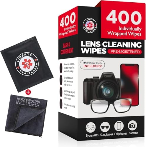 400 Count Eyeglass Wipes with Microfiber Cloth