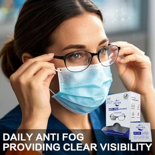 Anti Fog Wipes for Glasses - 120 Count Pre-Moistened