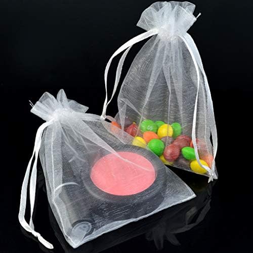50pcs Mix Color Organza Bags with Satin Drawstring