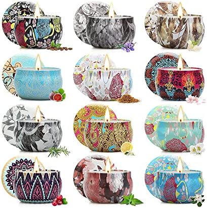 12 Pack Floral Scented Candles for Women