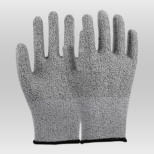 Cut Resistant Kitchen Gloves Food Grade Gray Large