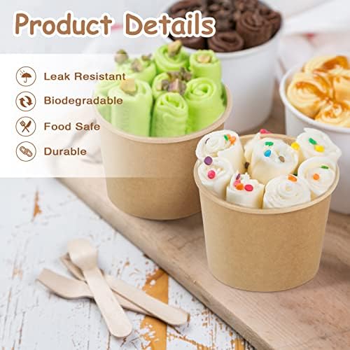 Ruisita 300 Pack 5 Ounce Paper Ice Cream Cups