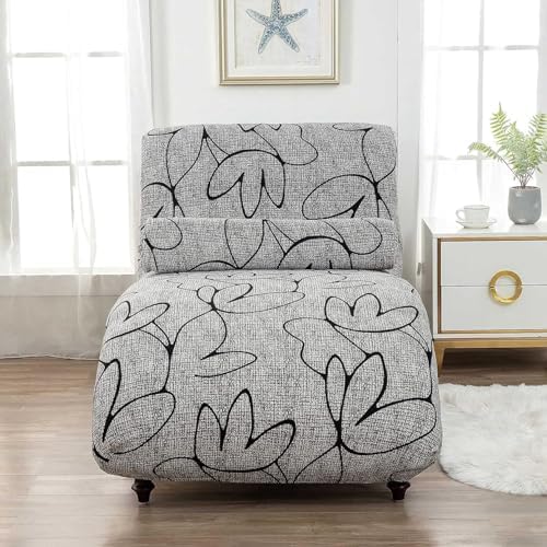 Elastic Stretch Fit Chaise Lounge Slipcover for Indoor Use