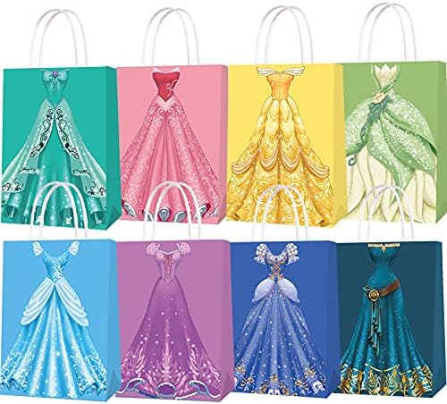 16 Packs Princess Party Gift Bags for Kids and Adults