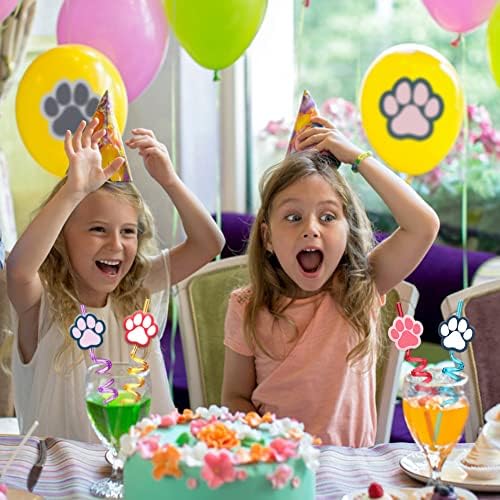 24-Piece Dog Party Supplies with 8 Colors