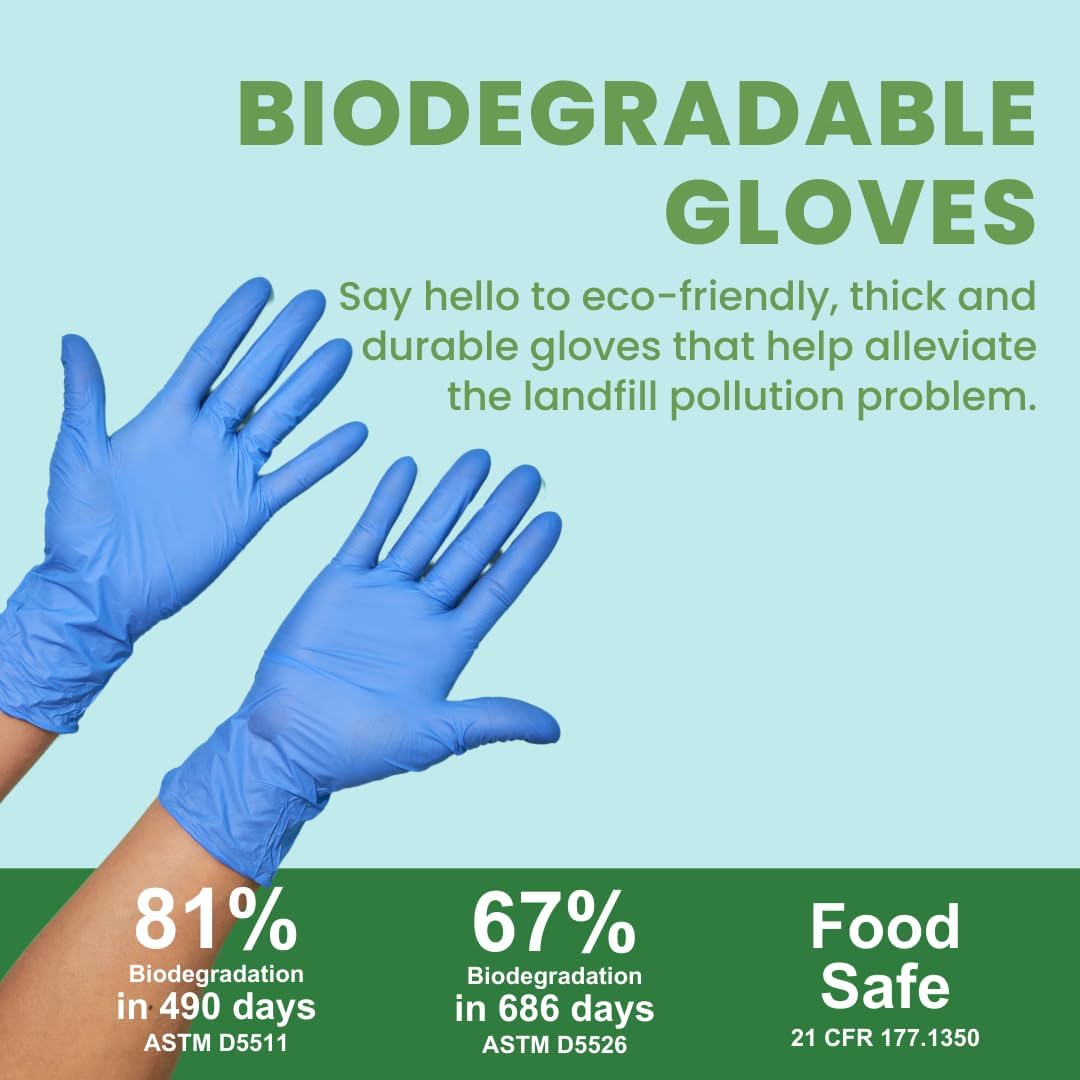 Eco Gloves Biodegradable Nitrile Powder Free