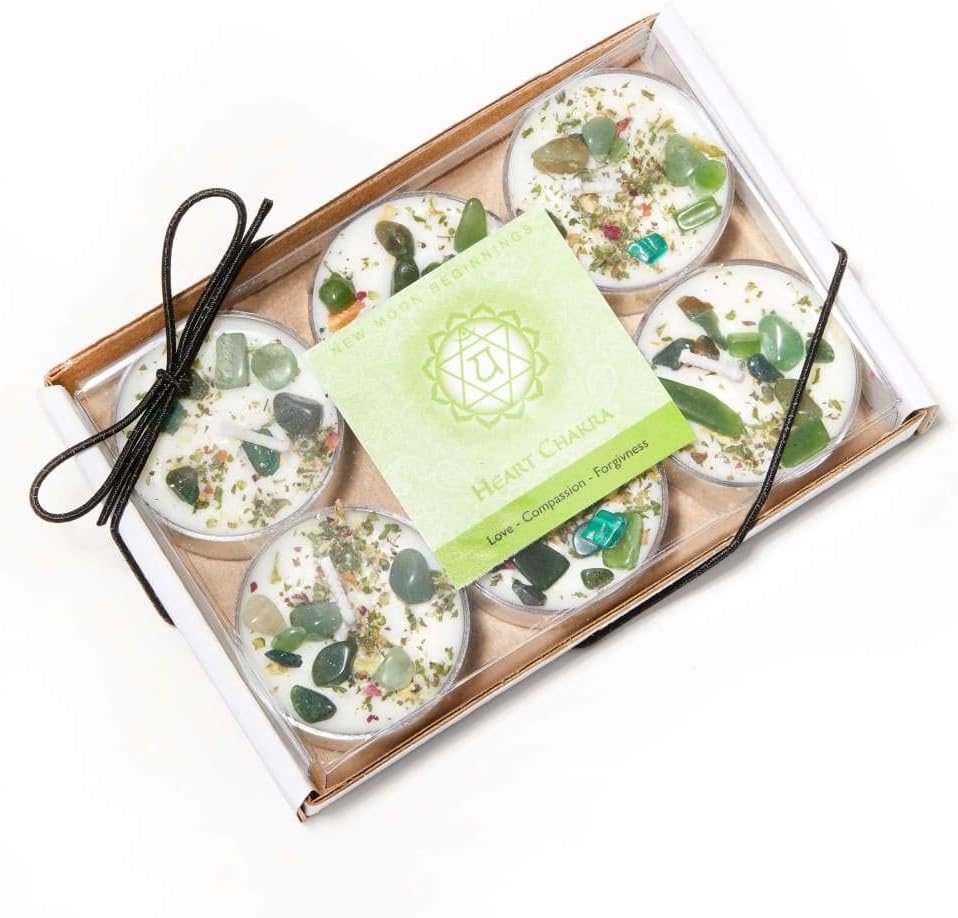 Heart Chakra Candle Set of 6 - Aromatherapy Soy Candles