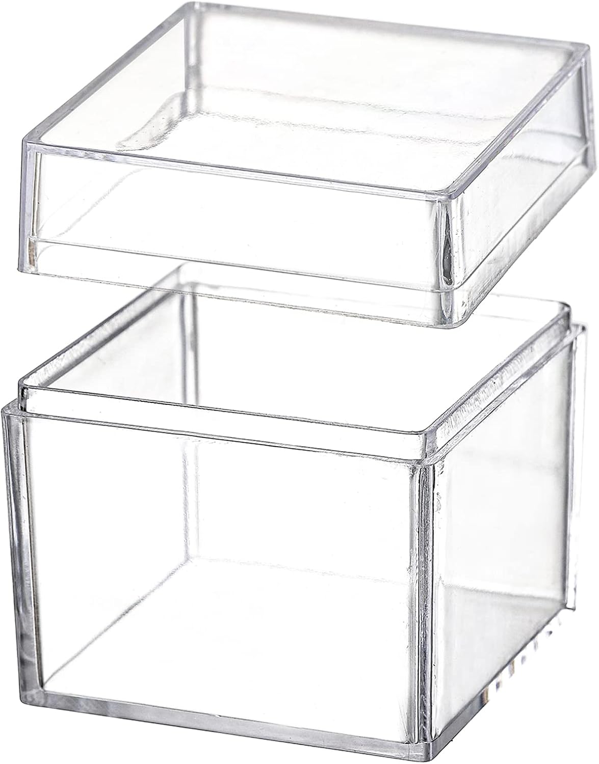 Okllen 36 Pack Acrylic Square Gift Boxes with Lids 2x2x2 Inches