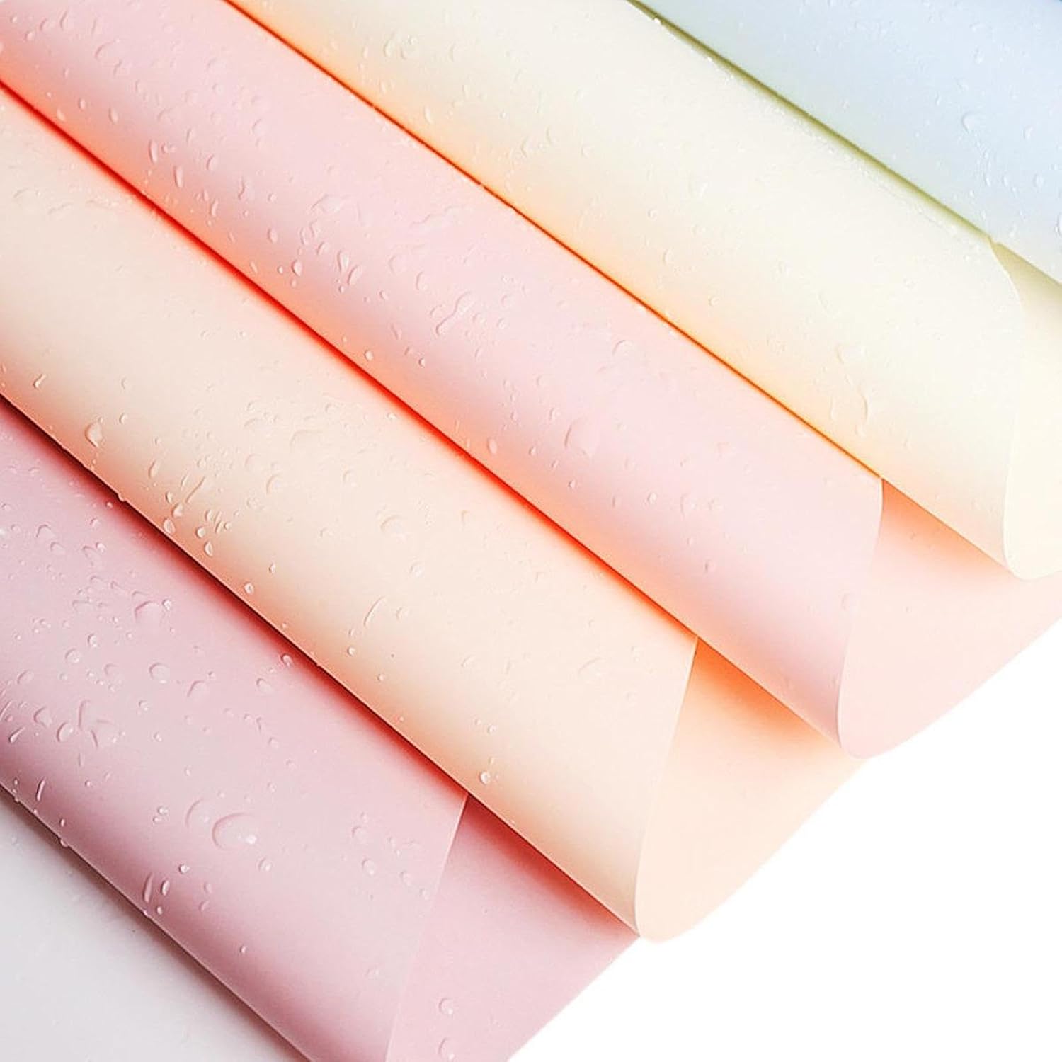 20Pcs Grey Flower Wrapping Paper for DIY Bouquet Packaging Wedding Gifts