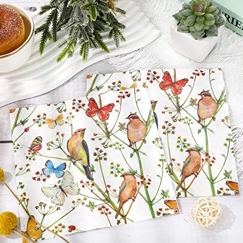 AnyDesign 100 Pack Watercolor Butterfly Napkins
