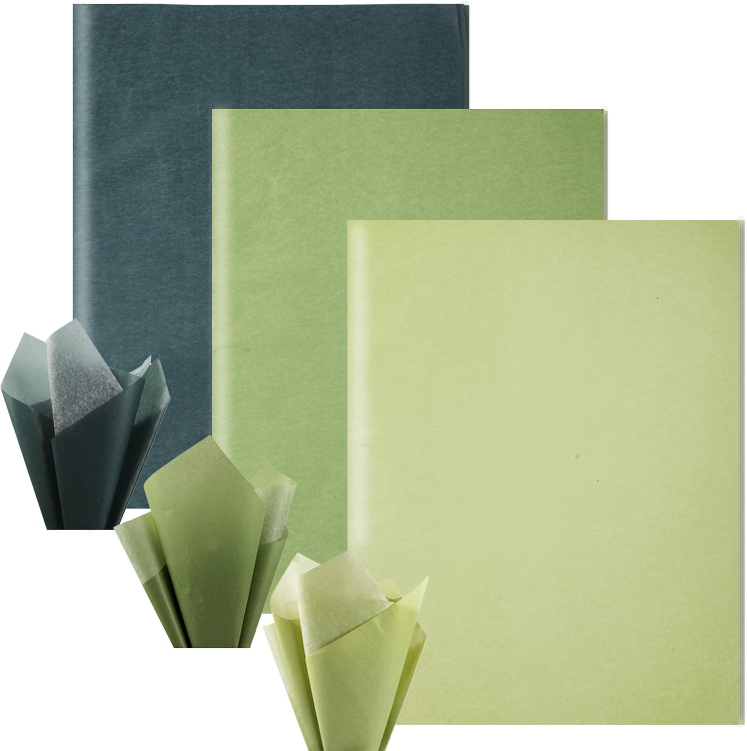 90 Sheets Sage Green Tissue Paper for Gift Wrapping