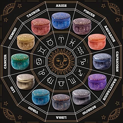 Scented Candles Gift Set for Women with 12 Constellations