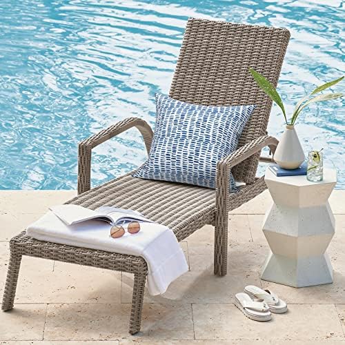 Pack of 2 Waterproof Patio Pillows with Inserts Pebble Blue 18x18 In