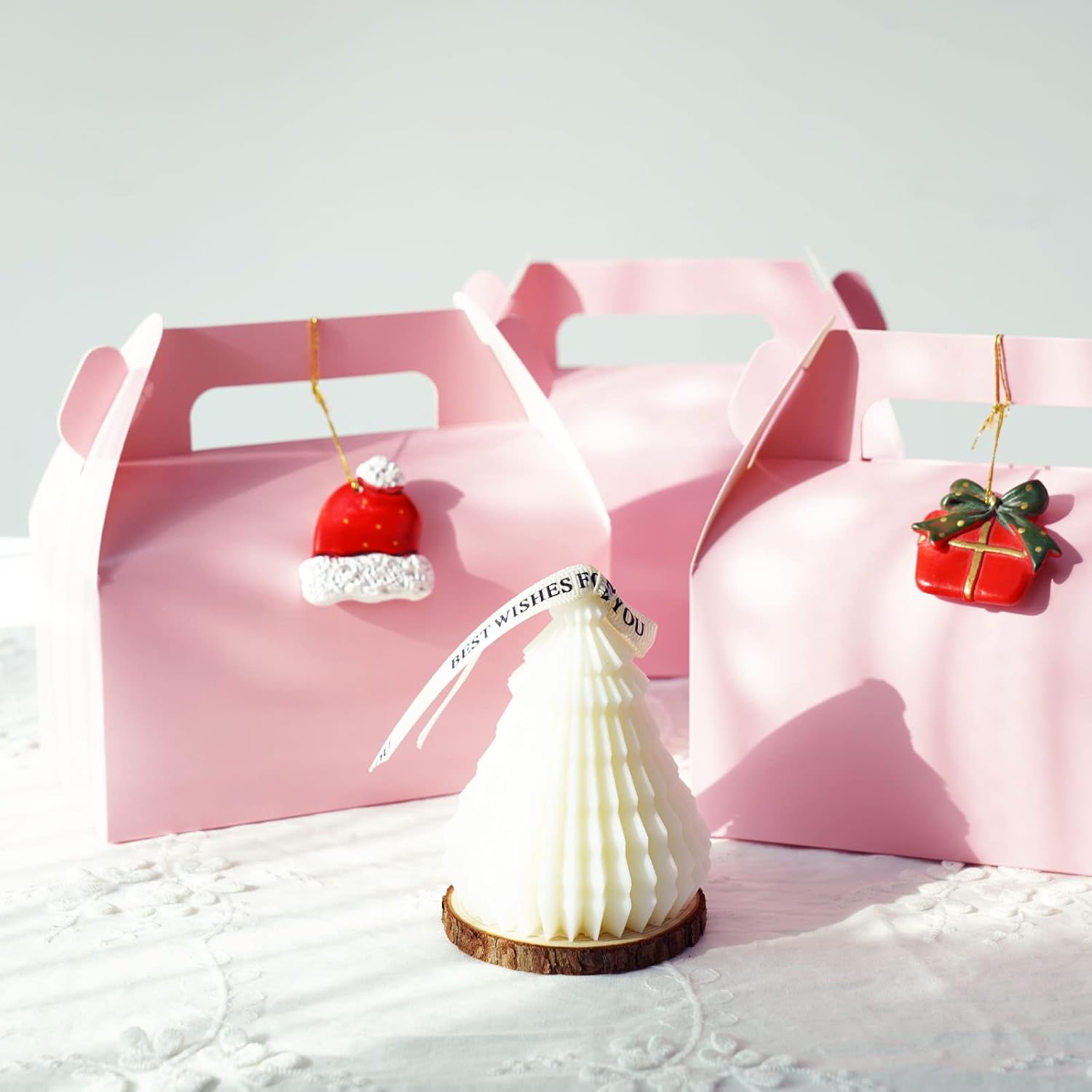 UnicoPak 30 Pack Pink Gable Treat Boxes