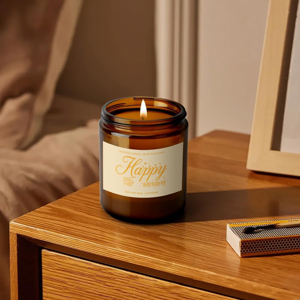 Happy Birthday Scented Candles for Women Men