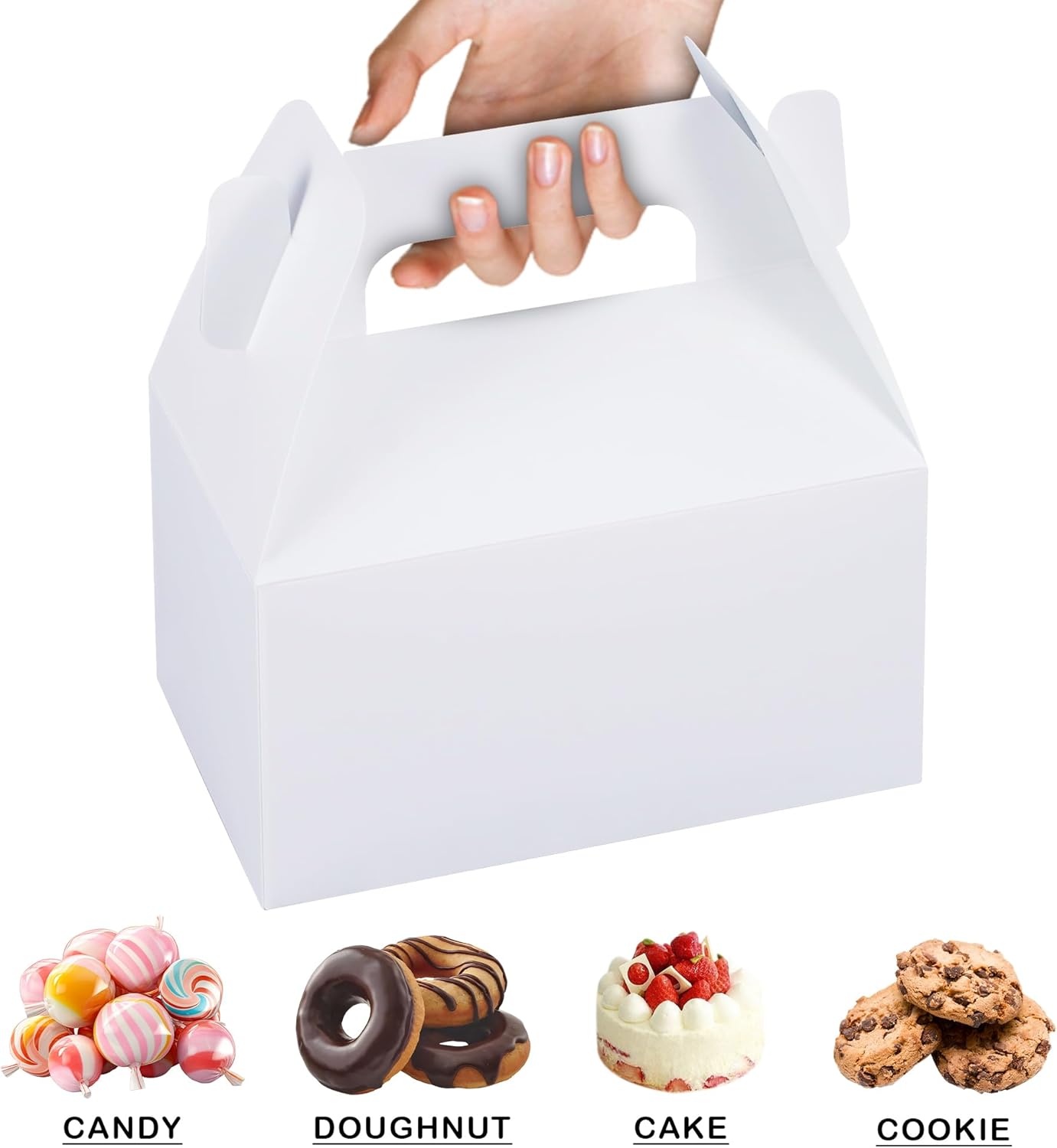 24 Pcs White Gable Boxes for Party Favors