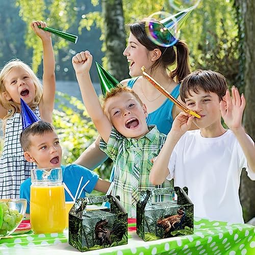 Sinmoe Dinosaur Party Favor Boxes - 12 Pack Medium Size