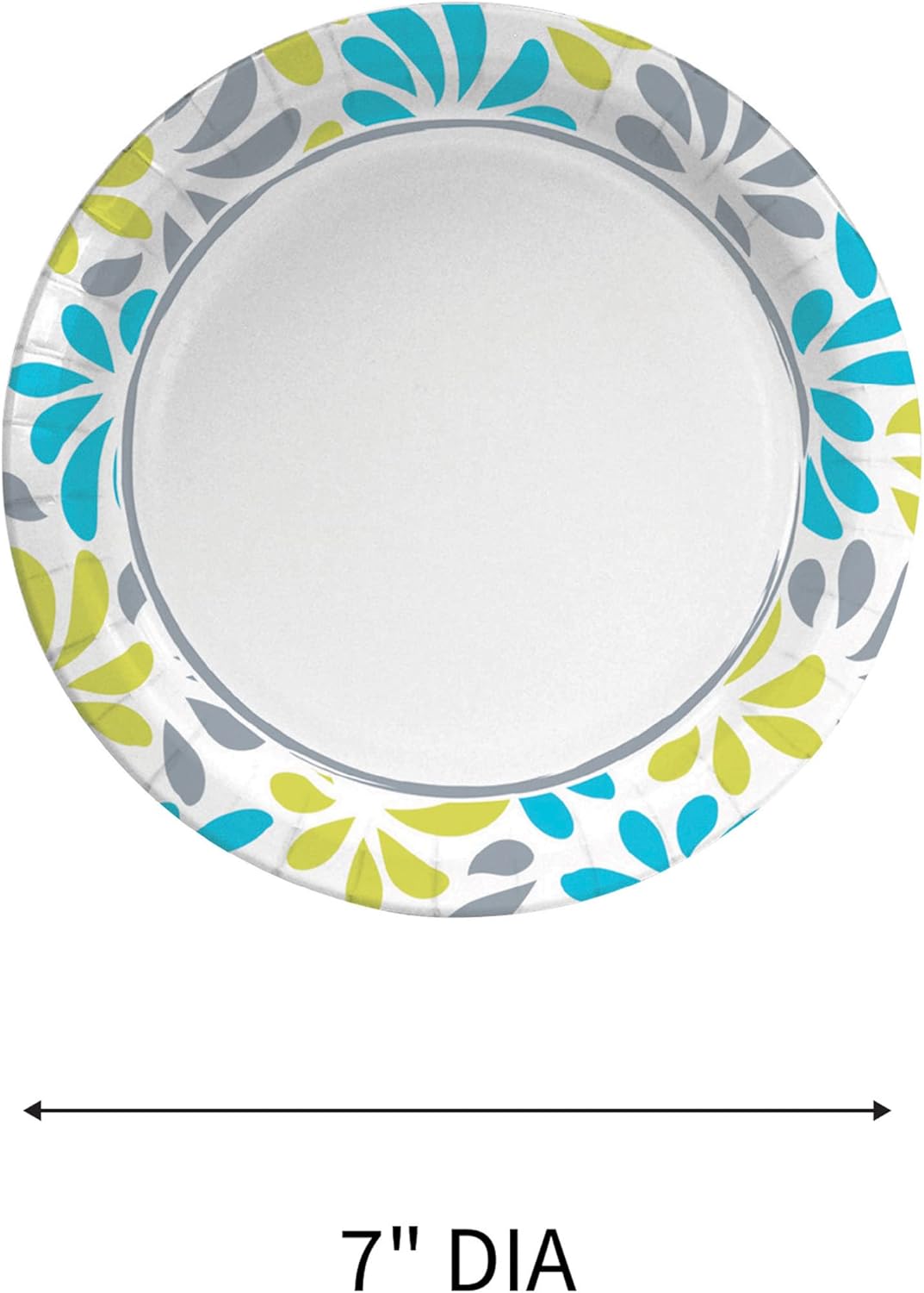 Genuine Joe Printed Paper Plates 7 Inches Pack of 125
