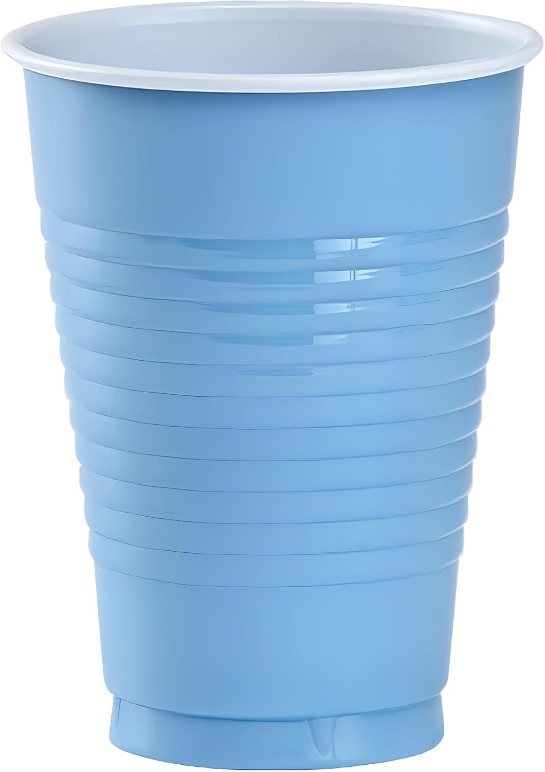 Light Blue Solid Plastic Party Cups 12 Oz 20 Count