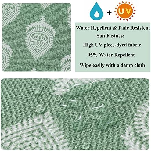 FUNHOME Outdoor Pillow Covers Pack of 2 18x18 Inch Fair Green