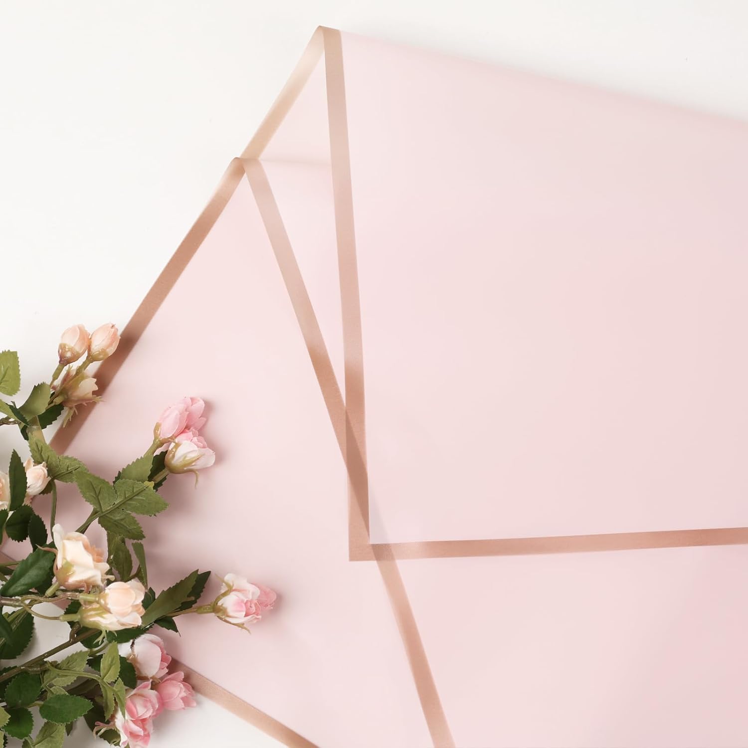 20 Sheet Waterproof Flower Wrap Paper in Pink