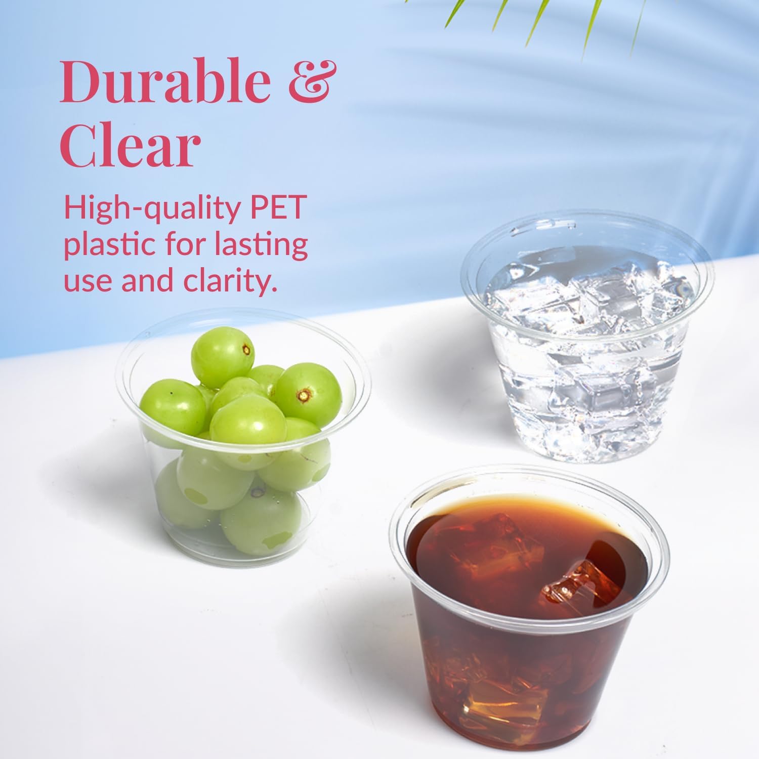 Prestee 200-Pack 9oz Clear Plastic Cups
