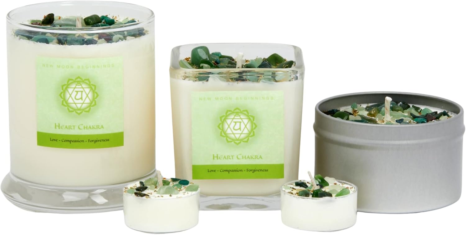 Heart Chakra Candle Set of 6 - Aromatherapy Soy Candles
