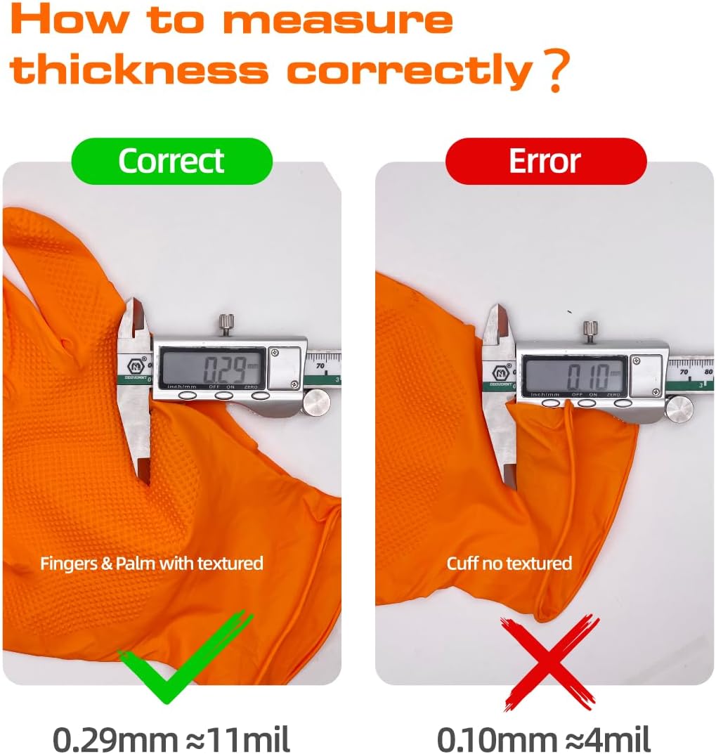ANBOSON 10 Mil Nitrile Safety Gloves Latex Free