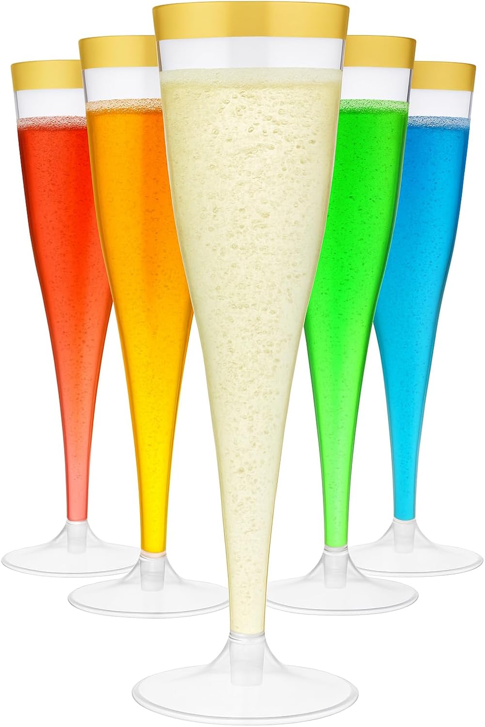 Oojami 30 Pack Gold Rim Champagne Flutes