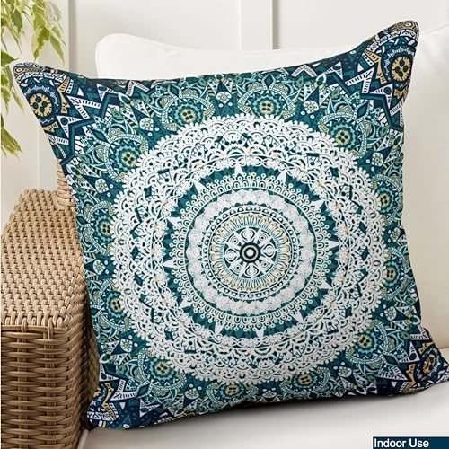 Waterproof Throw Pillows for Indoor and Outdoor Use - Green 18x18