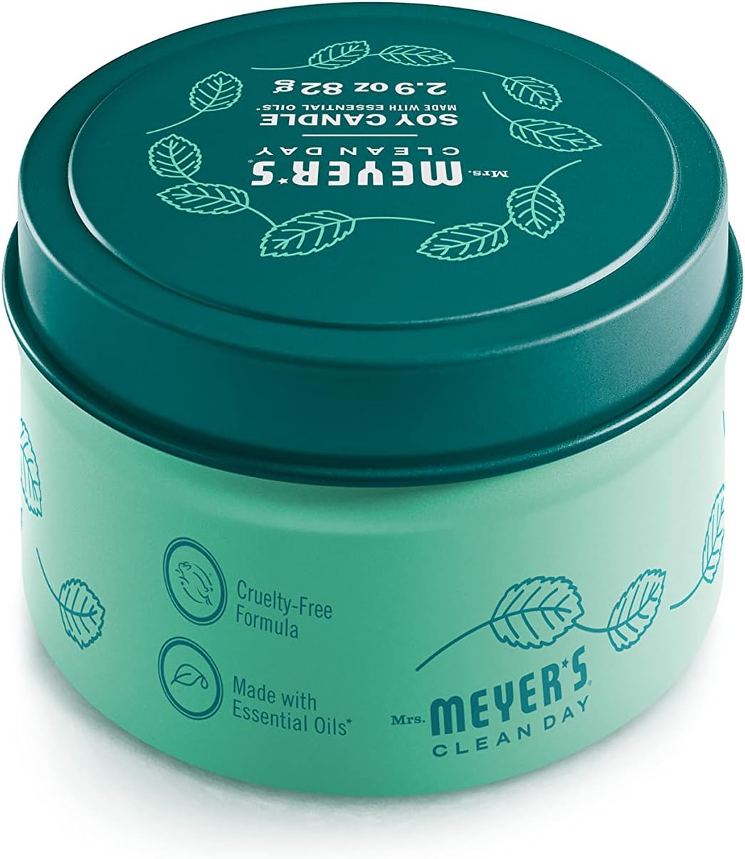 Mrs Meyers Clean Day Mint Soy Candle 12 Hour Burn