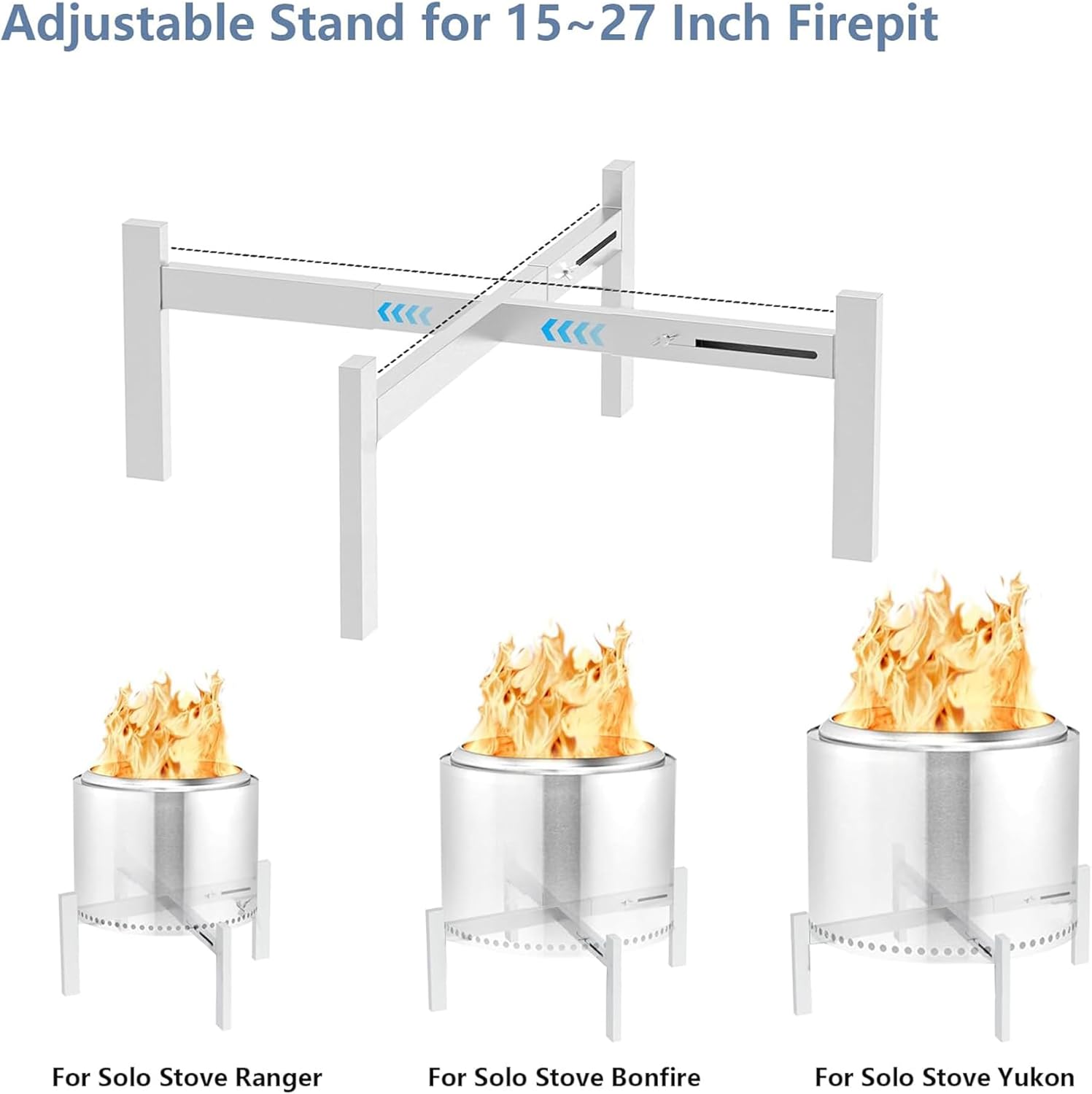 Adjustable Fire Pit Stand For Solo Stove Fire Pits