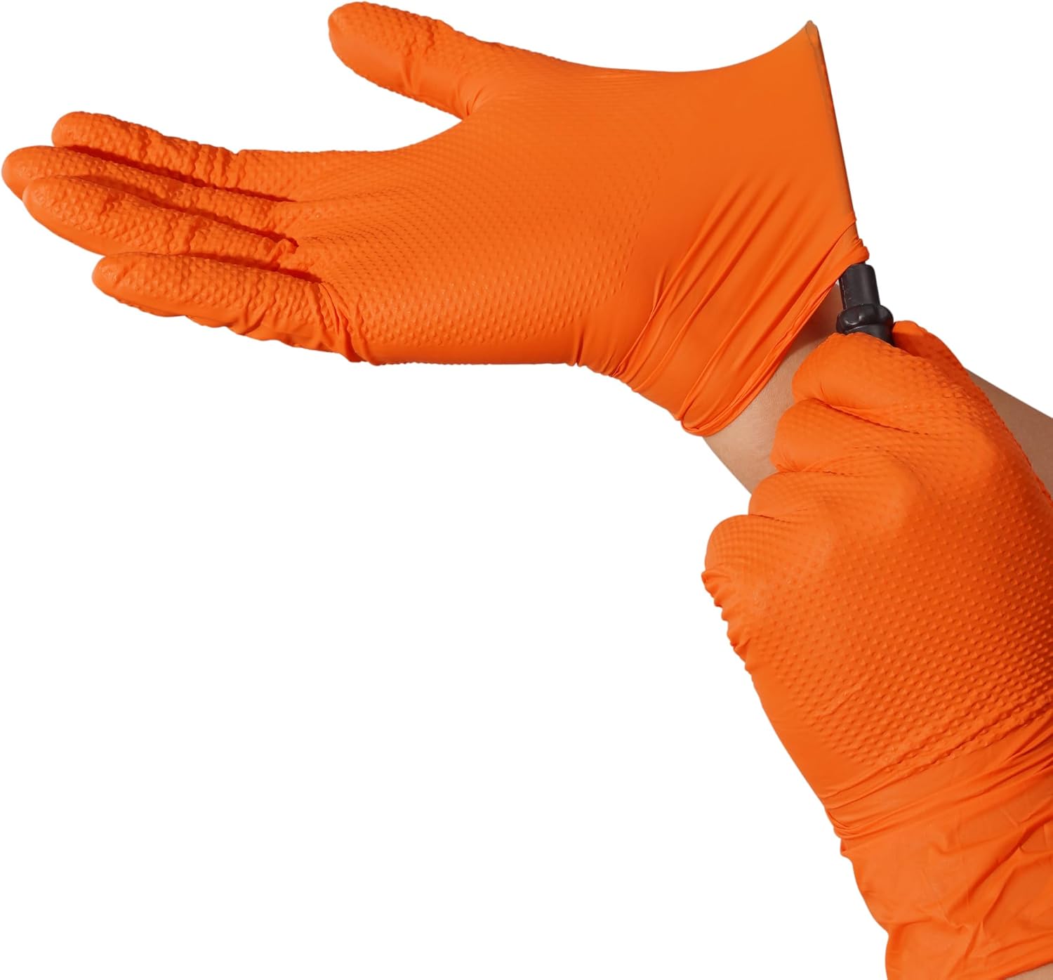Industrial Nitrile Gloves 8 Mil Heavy Duty Orange