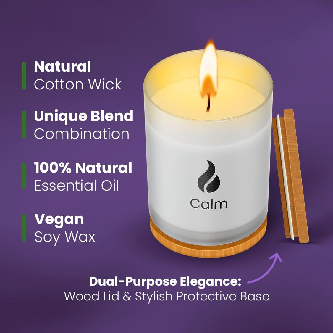 Natur IX Calming Soy Candle with Essential Oils