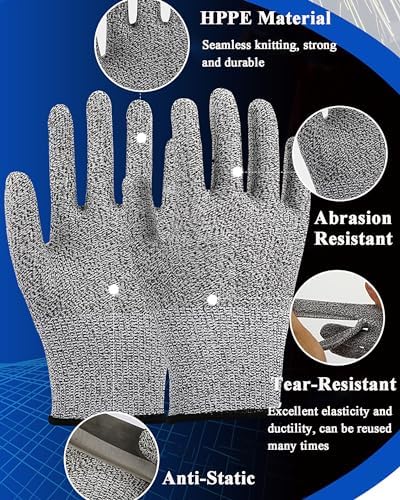 Cut Resistant Gloves for Construction and Kitchen Use