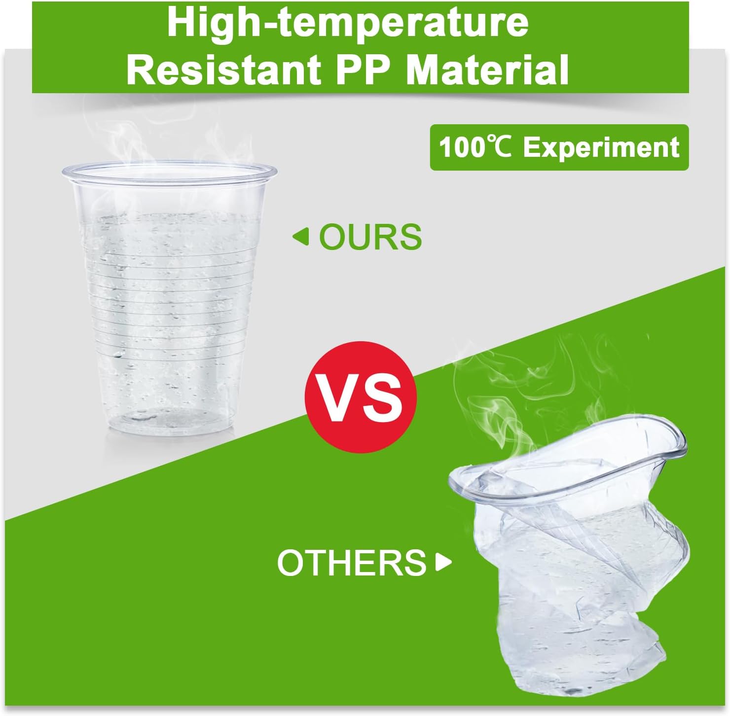 200 Pack 9 oz Clear Plastic Cups for Party Events