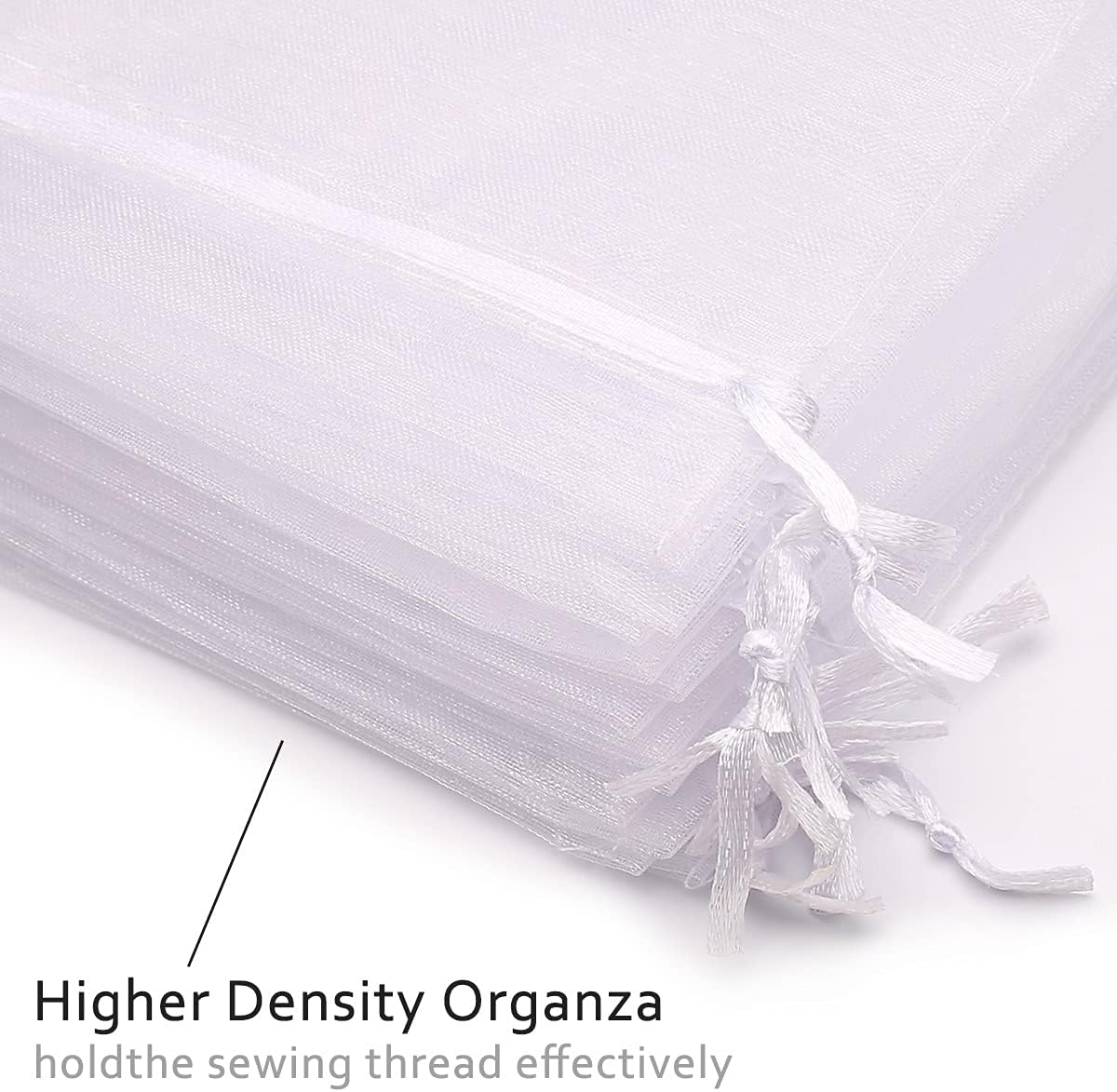 Akstore 50PCS Premium Sheer Organza Gift Bags White 3x4 Inch