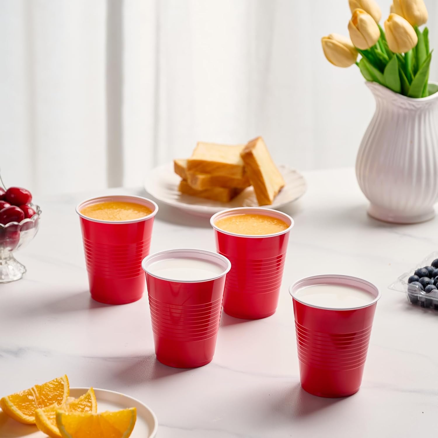 Lilymicky 240 Pack 12 oz Red Party Cups
