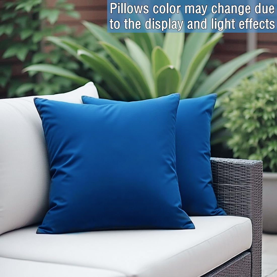 WHATWEARS 18x18 Inch Throw Pillows Set of 2 Navy Blue
