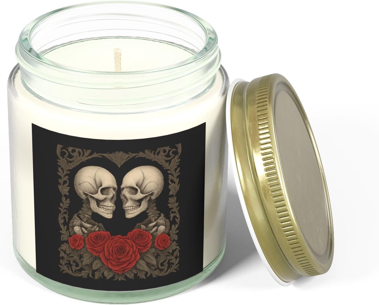 Romantic Skull Scented Candles for Halloween Decor