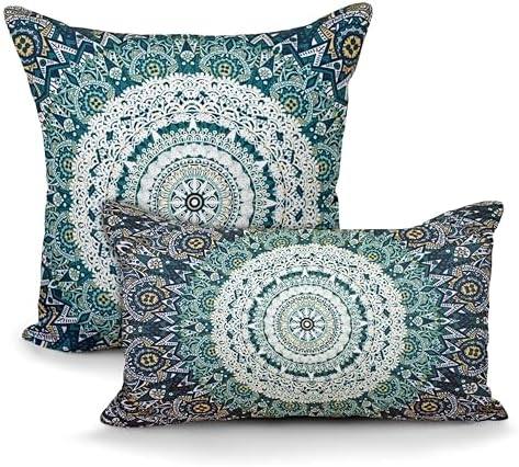 Waterproof Throw Pillows for Indoor and Outdoor Use - Green 18x18
