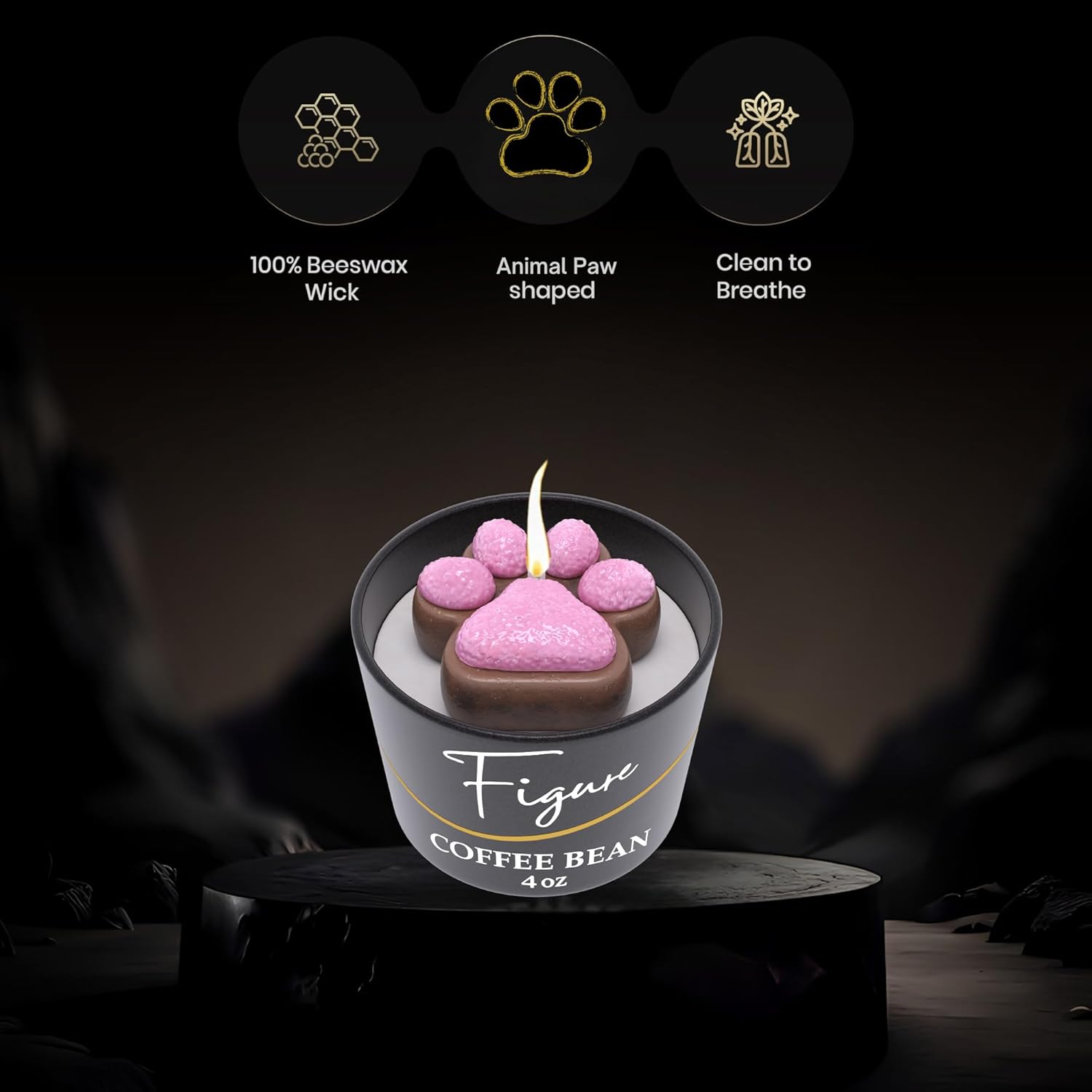 All Natural Coffee Scented Candle for Dogs Cats