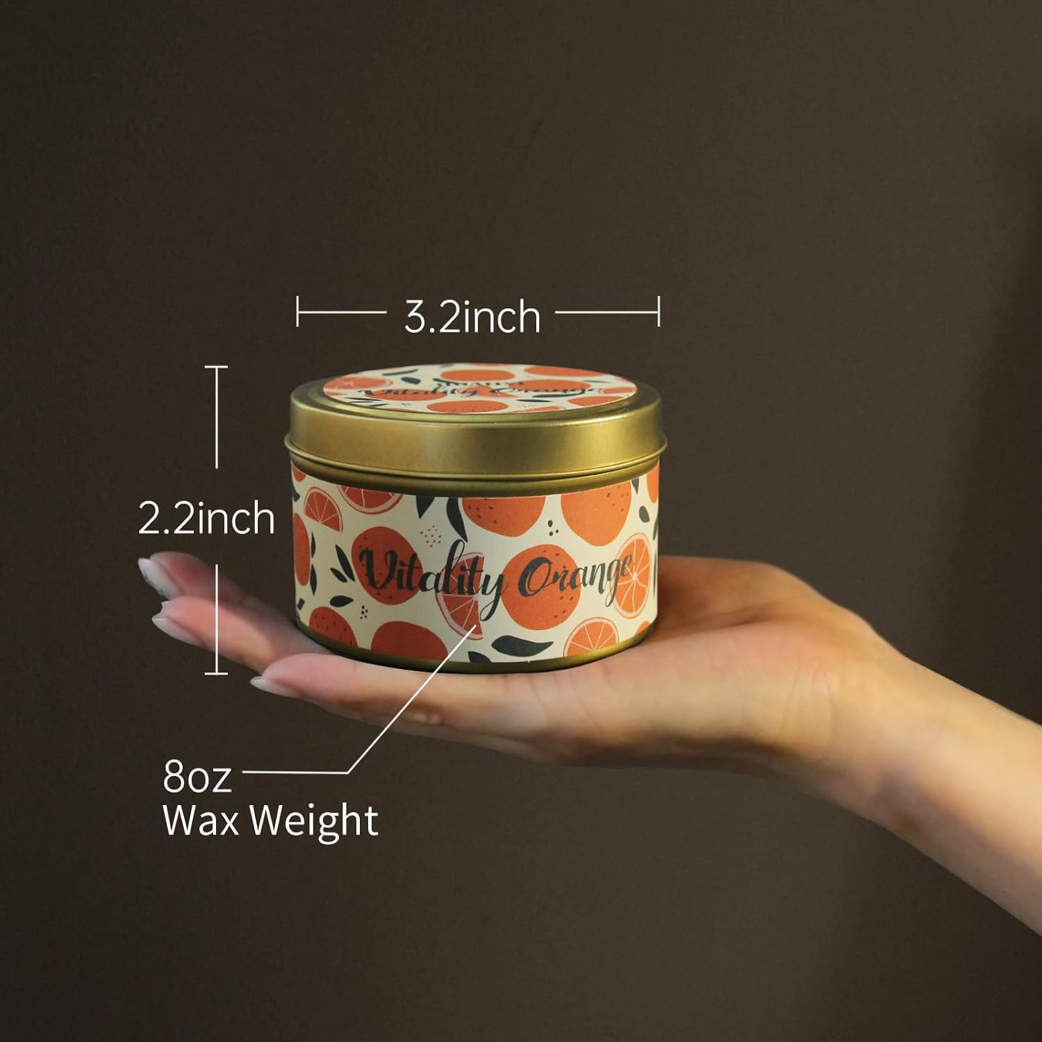 HUANXI Orange Scented Candles Gift Set 4 Pack