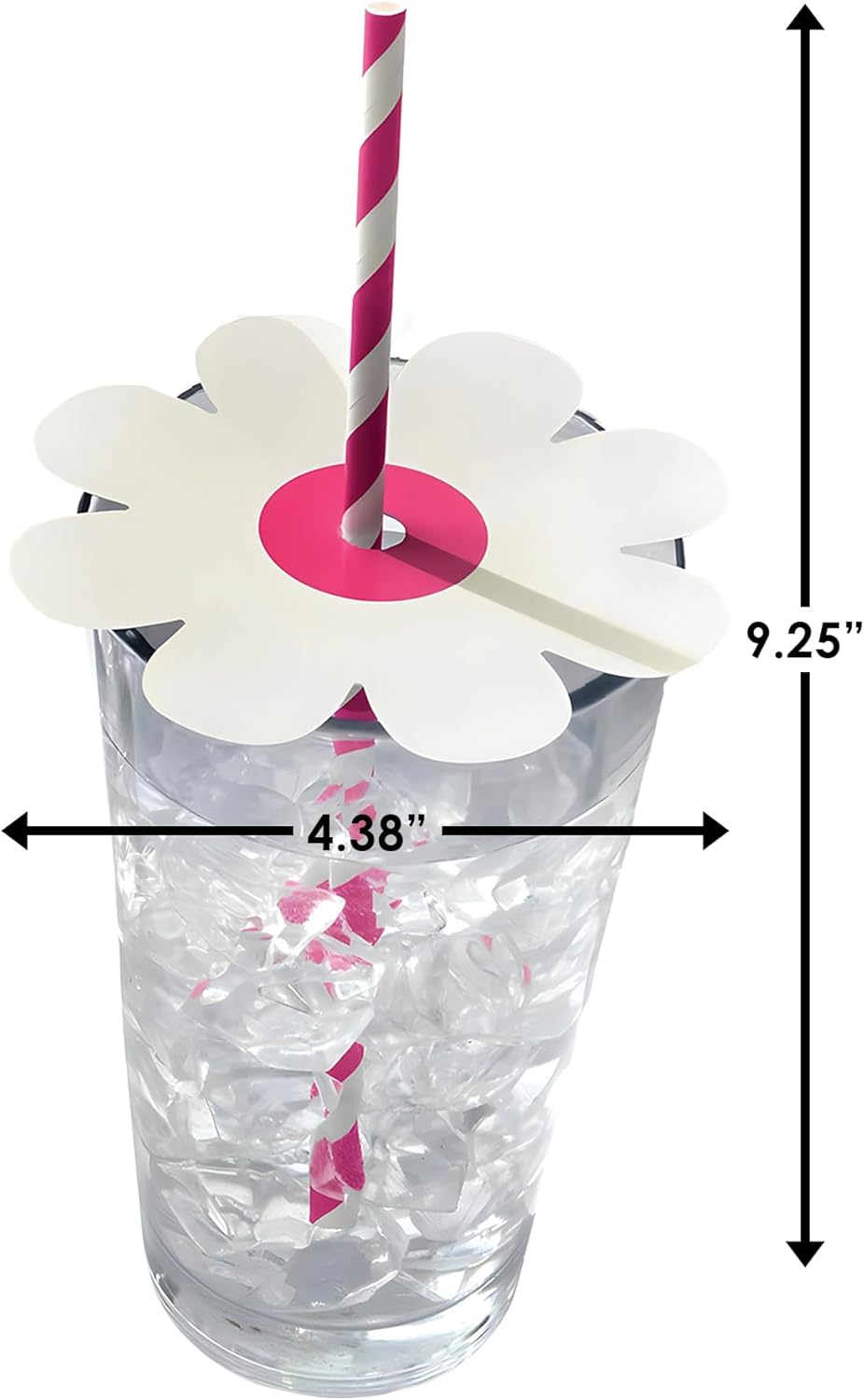 Throwback Summer Drink Toppers with Paper Straws - 438 Pack of 12