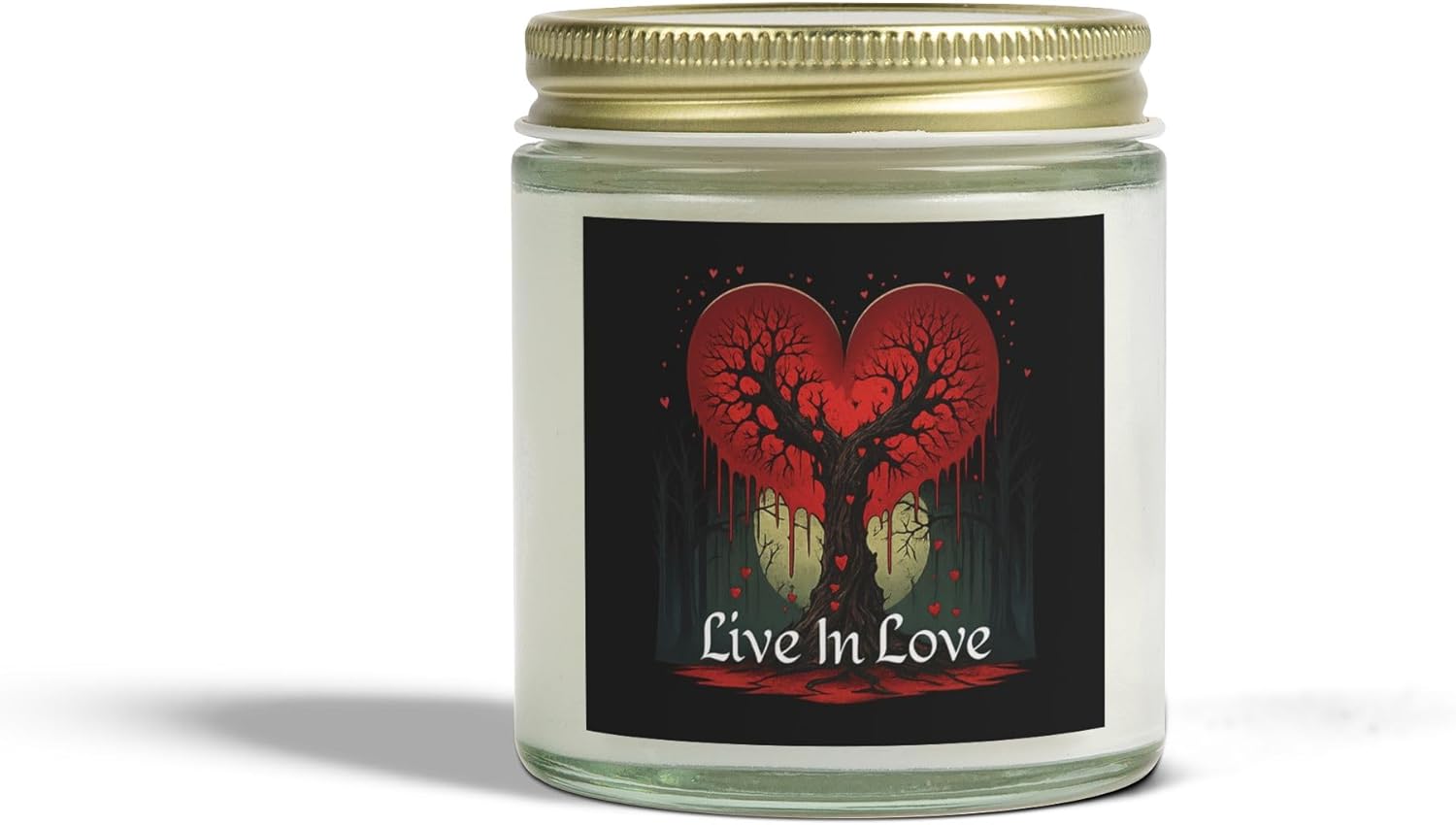 Live in Love Scented Candle Aromatherapy Valentine Home Decor