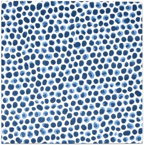 Gift Boutique 100 Pc Blue Dot Disposable Napkins for Parties