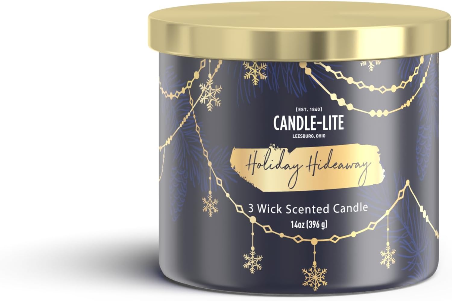 Holiday Hideaway Scented Candles 14 Oz 3-Wick Jar